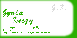 gyula knezy business card